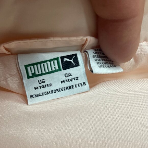 Puma Youth Puffer Vest & Leggings Set Beige & Black Polyester - Picture 10 of 10